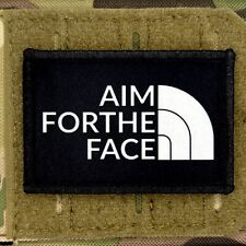 Aim For The Face Gun Control Patch / Military Badge Tactical Hook & Loop 426 picture