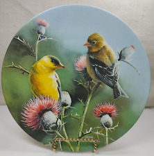 Edwin M Knowles Birds Of Your Garden The Goldfinch 1987 Collectors Plate 16547C picture