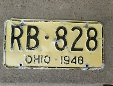 1949 Set Ohio License Plate Pair Ford Chevy Mopar CAR DECOR RB 828 picture