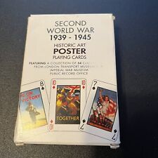 1939-1945 WWII Second World War  Historic Art Poster Playing Cards picture