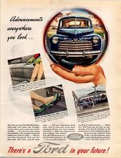 VINTAGE 1946 FORD SUPER DELUXE PRINT AD picture