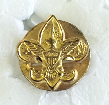Vintage BSA Boy Scouts of America Tenderfoot Gold Tone Cuff Button Pin 7/16