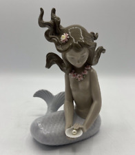 Lladro Mirage Mermaid Holding Pearl in Shell Figurine #1415 Glossy *Pre-Owned* picture