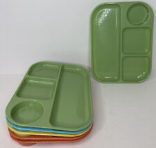 Colonial Plastics Mfg Co Plastic Meal Trays Lot 6 Cleveland OH Vintage picture
