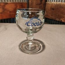 VTG Original Coors Blue Mountain Emblem Schooner Beer Large Goblet Golden, CO picture