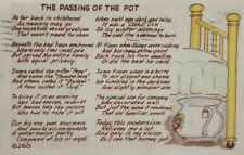 Vtg Funny Humor Postcard The Passing Of The Pot Chamber Toilet Kromekolor 1953 picture