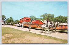 Circus World Museum~1965~Real Red Circus Train~Horse Carriage~Baraboo WI~Vtg PC picture