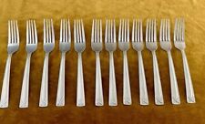 Set Of 12 Cambridge Stainless CROSSROAD SAND DINNER FORKS picture