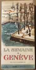 Geneva Switzerland Tourist Brochure & Map La Semaine a Geneve 12-18 January 1957 picture