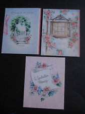 3 vintage greeting cards 1945 Hallmark small GRADUATION Cards picture