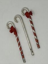 1940s Mercury Glass Christmas Candy Cane Ornaments, Vintage, 3, may be Kentlee? picture