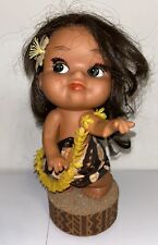 Vintage Lanakila Crafts Vinyl Rubber Hula Girl Doll Music Box Cutie Base picture