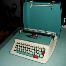 Vintage Grants 727 Deluxe Typewriter Manual Portable Baby Blue Japan Clean PICA picture