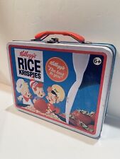 2013 Kelloggs Rice Krispies Metal Tin Box Lunchbox 8x6x3” Clean GC Vtg Style picture