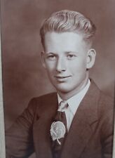 Larned Kansas Trouble Maker Greaser Blonde Teen Farm Boy Cabinet Card Photo picture