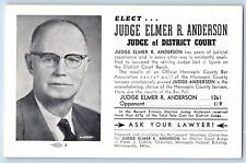 Minneapolis Minnesota MN Postcard Elect Judge Elmer R. Anderson 1966 Vintage picture