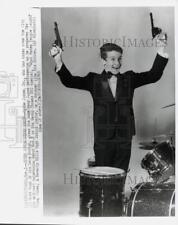 1965 Press Photo Spike Jones, Jr., City Slickers Band Drummer in Hollywood picture
