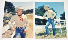 Lot of 2 Roy Rogers Color photos 8 x 10 cowboy Western boots hat picture