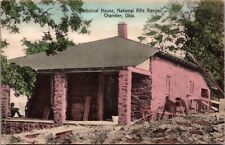 Hand Colored Postcard Statistical House National Rifle Range Chandler Oklahoma picture