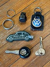 vtg lot of VW Volkswagen car KEYS and Keychains; Cutout, Medallion, + More picture