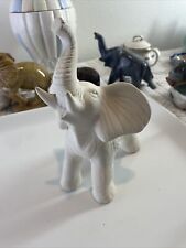 Ceramic Elephant Good Luck Trunk Up 7-1/2 inch Figurine Vintage picture