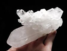 SIXTEEN Points Larger Double Terminated Quartz Crystal Cluster Brazil 419gr picture