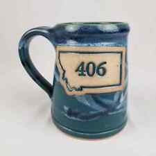 Whitefish Pottery Hand Thrown Mug 2017 Montana Area Code 406 picture
