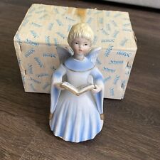 Winding Vintage Schmid Musical Angel Playing Silent Night/  7.5”  Made In Japan picture