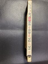 Vintage Lufkin Two Way Red End Folding Wood Tape Measure Ruler - #966 72 inches picture