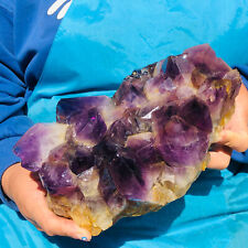 7.08LB Natural Amethyst geode quartz cluster crystal specimen Healing 1605 picture