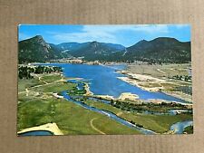 Postcard Colorado Estes Park Aerial View Lake Big Thompson River Vintage PC picture