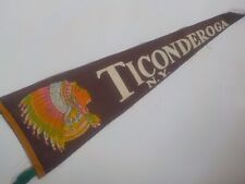 Vintage Fort Ticonderoga souvenir pennant flag picture