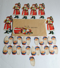 Vintage Paper Santa Claus Cut Outs Lot of 31 Made in England picture