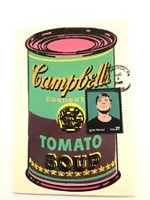 andy warhol first day cover issue stamp unique soup can postcard picture