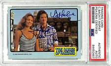1980 TOPPS Dukes Of Hazzard CATHERINE BACK TOM WOPAT Signed Card PSA/DNA SLABBED picture
