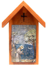 Vintage St Francis Preaching to the Birds Wooden 15