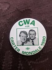CWA For Jimmy Carter Mondale 1976 campaign pin button political President (A2) picture