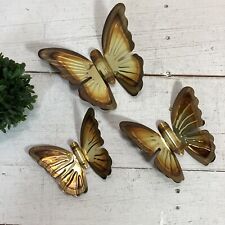 Vintage Home Interiors Brass Butterflies Wall Decor picture