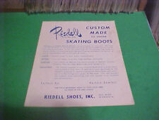 VINTAGE RIEDELL CUSTOM MADE TO ORDER SKATING BOOTS ORDER FORM RIEDELL RED WING picture