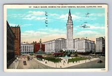Cleveland OH-Ohio, Public Square, Advertisement, Antique Vintage c1929 Postcard picture