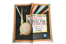 Vtg Official World's Fair Pictoral Maps Tony Sarg 1939 New York Rare Ephemera picture