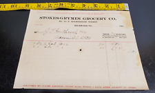 1910s Stokes-Grymes Grocery Co. Invoice - Richmond Virginia picture