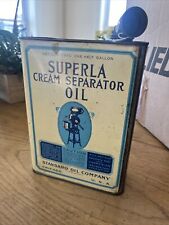 Vintage Superla Cream Seperator Oil Can 1/2 Gallon picture