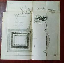 Original 1902 Fort Ganassi Lake Lanao Spanish-American War Philippines Map picture