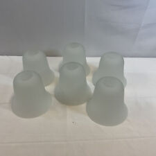 Giluta White Bell Shape Glass Shade Replacement Light Fixture Sz 1-5/8-In 6 Pack picture