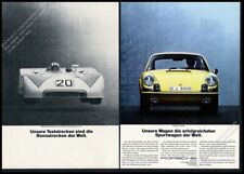 1971 Porsche 908/3 Jo Siffert photo & 911 S 911S German vintage print ad picture