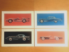 Four RARE 1950s Futuristic GM Concept Cars Signed Monogram Artwork $75 picture