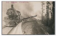 RPPC MILWAUKEE ROAD Railroad Train Trestle RAGNAR WA Wash Real Photo Postcard picture