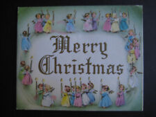 1940s vintage greeting card CHRISTMAS Procession of Angels w/ Candles picture