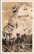 c1930s MOUNT RUSHMORE SD RPPC Postcard Washington Construction BELL Photo Unused picture